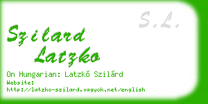 szilard latzko business card